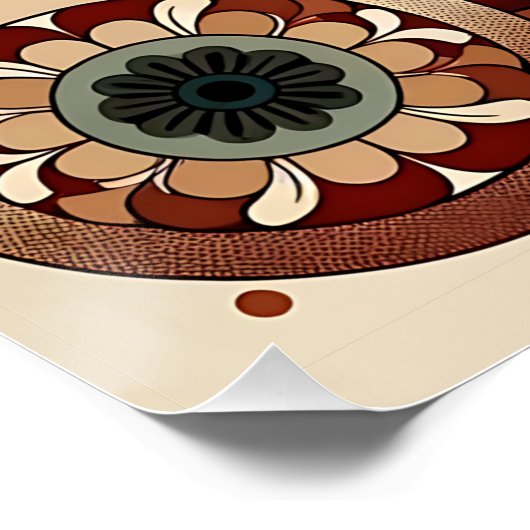 Abstraktes Design mit Boho-Formen Poster (Ecke)