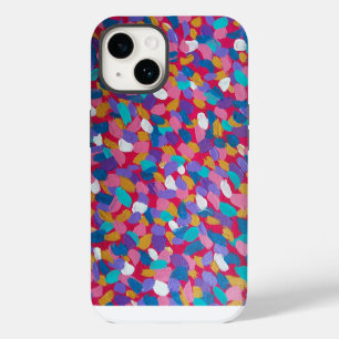 Abstraktes Design mit Copacabana-Federn iPhone 14 Hülle