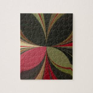 Abstraktes Design mit fließenden Linien Kunstprint Puzzle