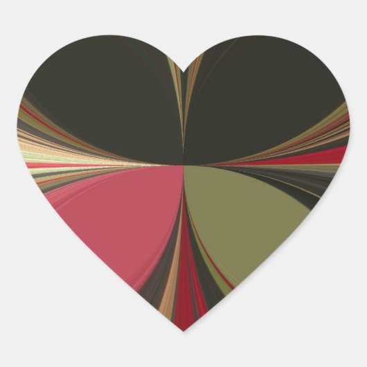 Abstraktes Design mit folgenden Linien Art Print Herz-Aufkleber (Vorderseite)