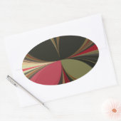 Abstraktes Design mit folgenden Linien Art Print Ovaler Aufkleber (Umschlag)