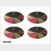 Abstraktes Design mit folgenden Linien Art Print Ovaler Aufkleber (Blatt)