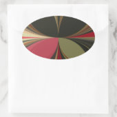 Abstraktes Design mit folgenden Linien Art Print Ovaler Aufkleber (Tasche)