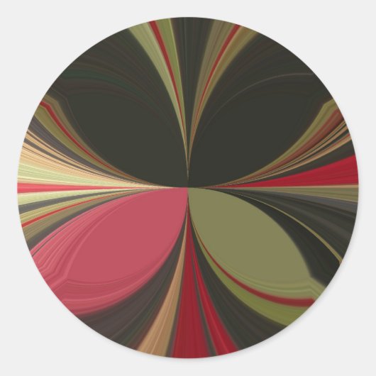 Abstraktes Design mit folgenden Linien Art Print Runder Aufkleber (Vorderseite)