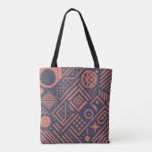 Abstraktes Design mit geometrischen Formen Tasche (Rückseite)