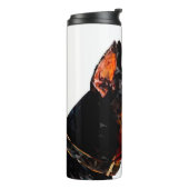 Abstraktes Design mit geringem Poly-Dreieck Thermosbecher (Nach links gedreht)