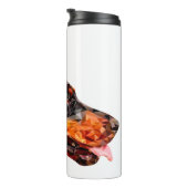 Abstraktes Design mit geringem Poly-Dreieck Thermosbecher (Nach rechts gedreht)