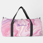 Abstraktes Design mit rosa Flüssigkeit Duffle Bag (Vorderseite)
