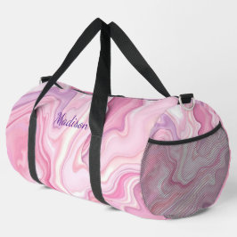 Abstraktes Design mit rosa Flüssigkeit Duffle Bag