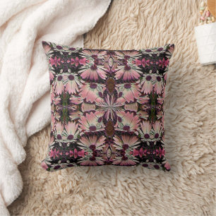 Abstraktes Design mit rosa Gänseblümchen Kissen