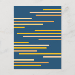 Abstraktes Design mit überlappenden Linien Postkarte