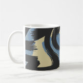 Abstraktes Design mit wirbelnden Pinselstrichen Kaffeetasse (Links)