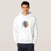 Abstraktes Design mit Wolf-Spektrum Hoodie (Vorne ganz)
