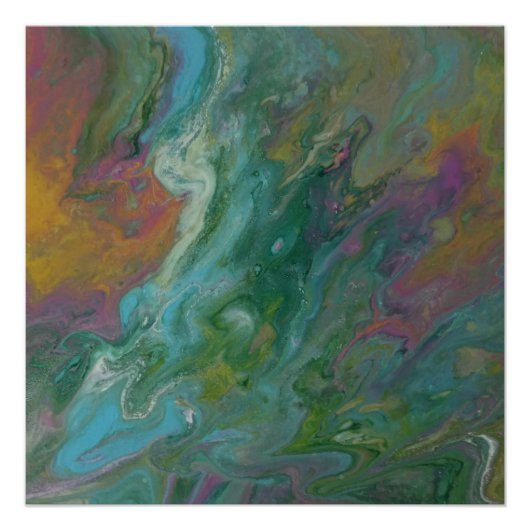 Abstraktes Design Moderne Kunst Glossy Poster (Vorderseite)