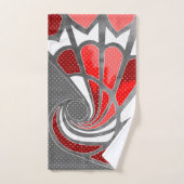 Abstraktes Design, moderne Malerei, Spiralformen Badhandtuch Set (Handtuch)