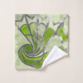 Abstraktes Design, moderne Malerei, Spiralformen Badhandtuch Set (Waschlappen)