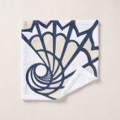 Abstraktes Design, moderne Malerei, Spiralformen Badhandtuch Set (Waschlappen)