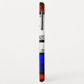 Abstraktes Design Mondrian Inspiriert mit Katzenpf Case-Mate iPhone Hülle (Hinten/Links)