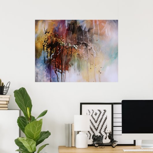 Abstraktes Design Poster (Heimbüro)