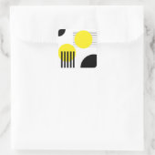 Abstraktes Design Quadratischer Aufkleber (Tasche)