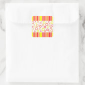 Abstraktes Design Quadratischer Aufkleber (Tasche)