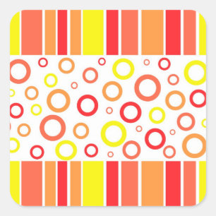 Abstraktes Design Quadratischer Aufkleber