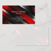 Abstraktes Design rote schwarze Visitenkarte (Vorne/Hinten)