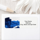 Abstraktes Design Rückkehr Adresse Etikett, Berg. (Insitu)