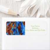 Abstraktes Design Rückkehr Adresse Etikett, Herbst (Insitu)