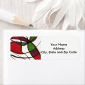 Abstraktes Design Rücksendetikett, fliegender Fisc (Insitu)