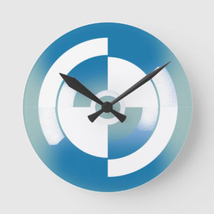 Abstraktes Design Runde Wanduhr