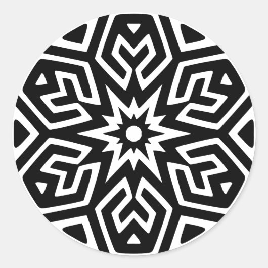 Abstraktes Design Runder Aufkleber (Vorderseite)