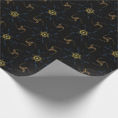 Abstraktes Design schwarz Geschenkpapier (Ecke)