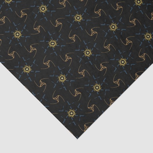 Abstraktes Design schwarz Seidenpapier (Ausschnitt)