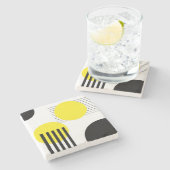 Abstraktes Design Steinuntersetzer (Seitenansicht)
