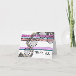 Abstraktes Design, Streifen, Kreise, vielen Dank Karte