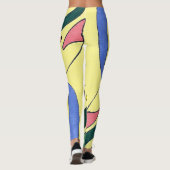 Abstraktes Design, stumpfes Gig mit vielen Farben Leggings (Rückseite)