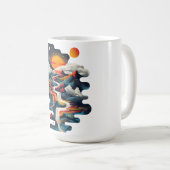 Abstraktes Design, surreale Landschaft Kaffeetasse (VorderseiteRechts)