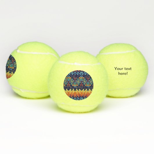 Abstraktes Design Tennisbälle (Multi)