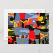 Abstraktes Design von Albruno Postkarte (Vorne/Hinten)