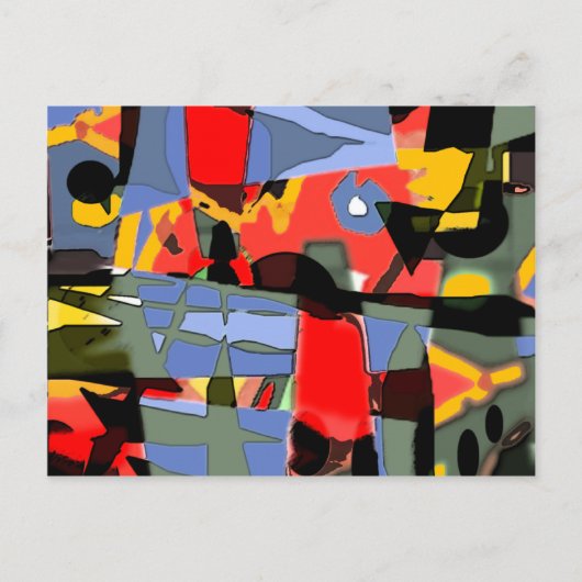 Abstraktes Design von Albruno Postkarte (Vorderseite)