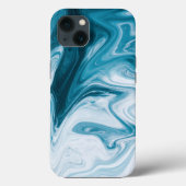 Abstraktes Design von Blue Beach Waves Case-Mate iPhone Hülle (Rückseite)