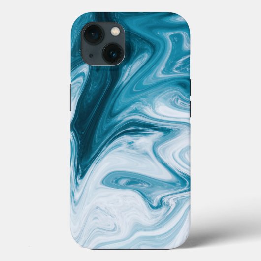 Abstraktes Design von Blue Beach Waves Case-Mate iPhone Hülle (Rückseite)