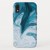 Abstraktes Design von Blue Beach Waves Case-Mate iPhone Hülle (Rückseite)