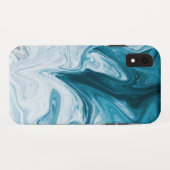 Abstraktes Design von Blue Beach Waves Case-Mate iPhone Hülle (Rückseite (Horizontal))