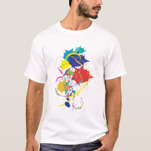Abstraktes Design von Paint Spritzer Modernes, Coo T-Shirt