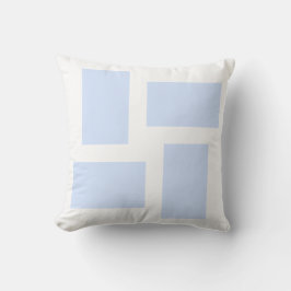 Abstraktes Design von White & Baby Blue Pastel Kissen