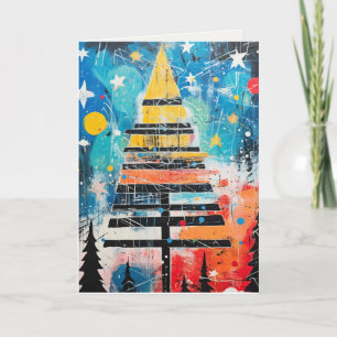Abstraktes Design Weihnachtskarte Feiertagskarte