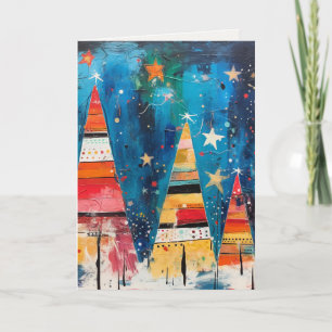 Abstraktes Design Weihnachtskarte Feiertagskarte