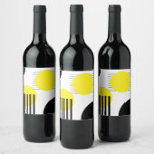 Abstraktes Design Weinetikett (Flaschen)